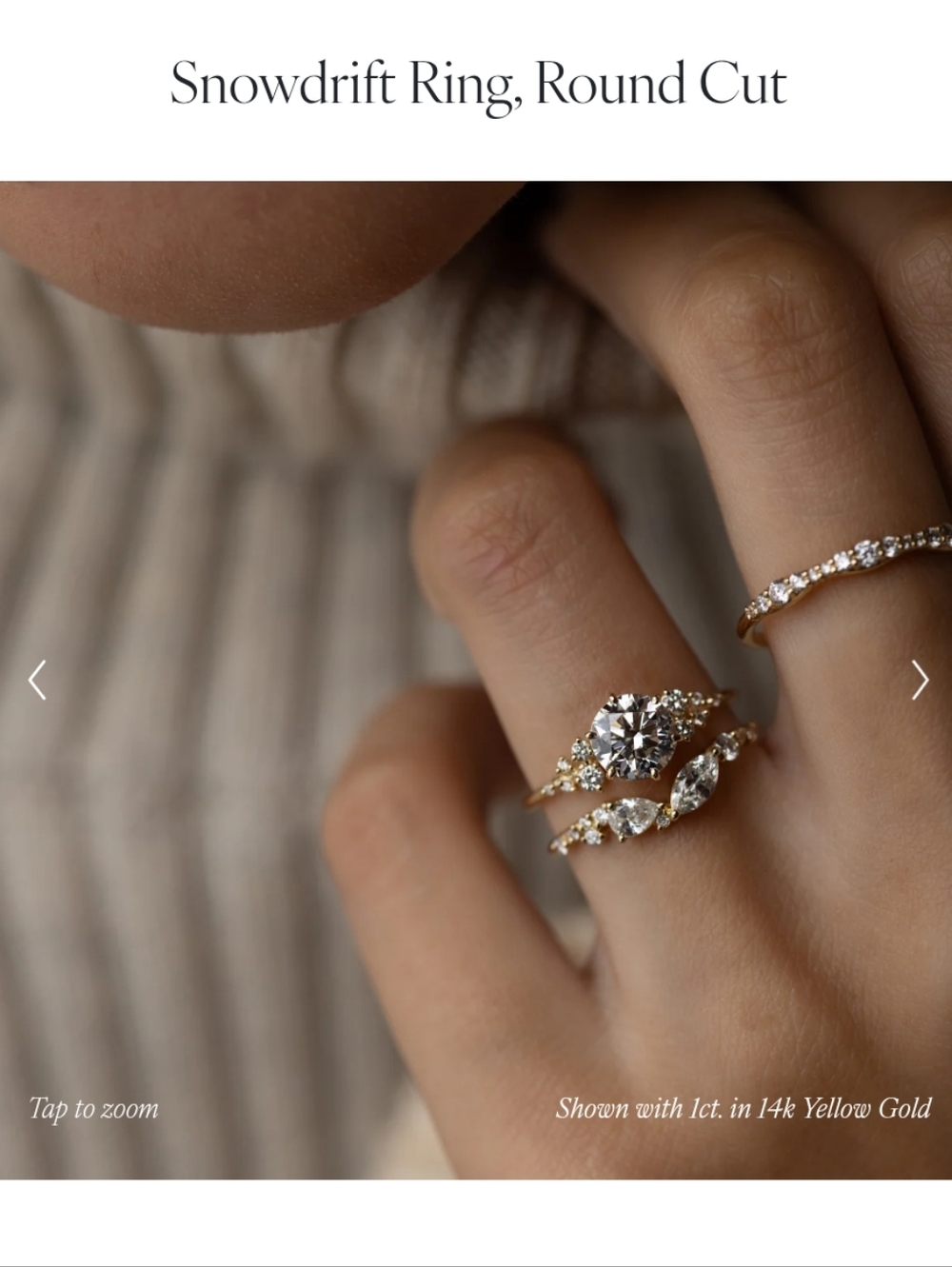 MELANIE CASEY Snowdrift Engagement Ring - White Gold - 2 Carats